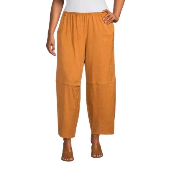 Bryn Walker Oliver Lantern Pants Wide Leg Faux Suede Women's Plus Size 3X NWT - Picture 1 of 13